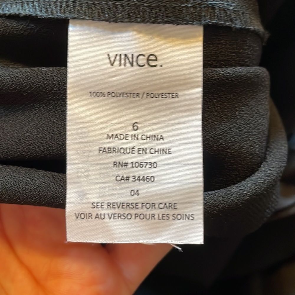 Vince Long Sleeve Button Down Jumpsuit Black - Picture 5 of 7